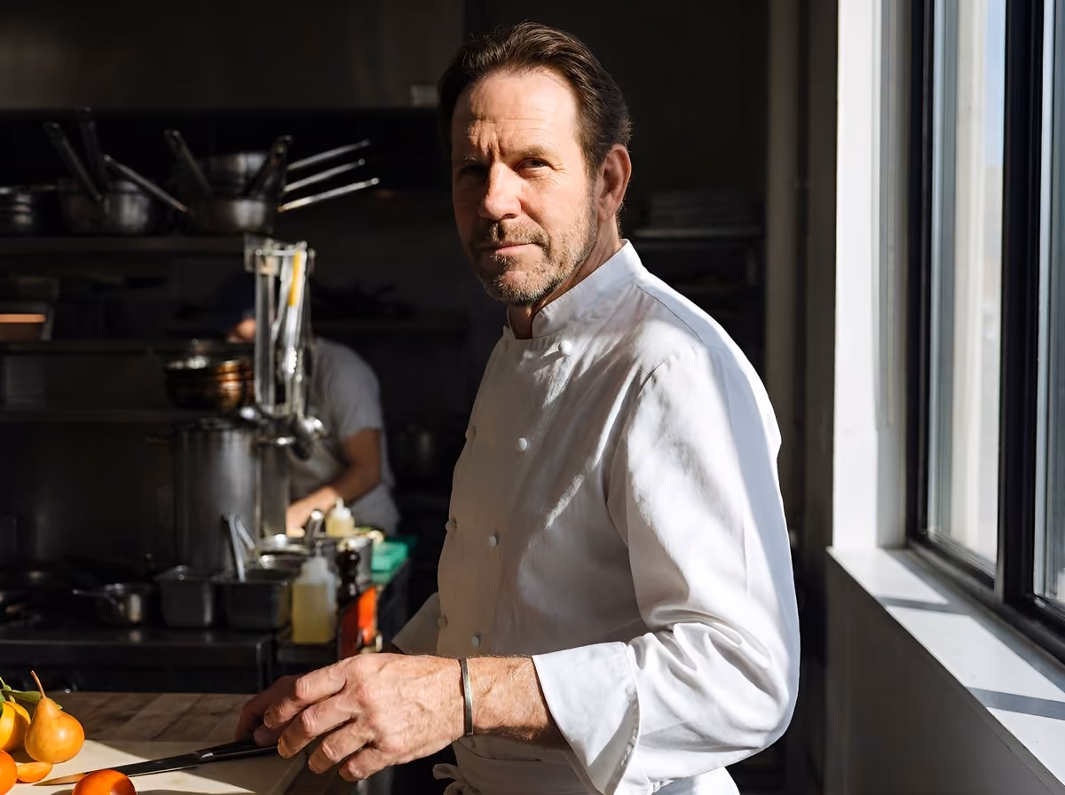 Chef standing in a hotel restaurant kitchen