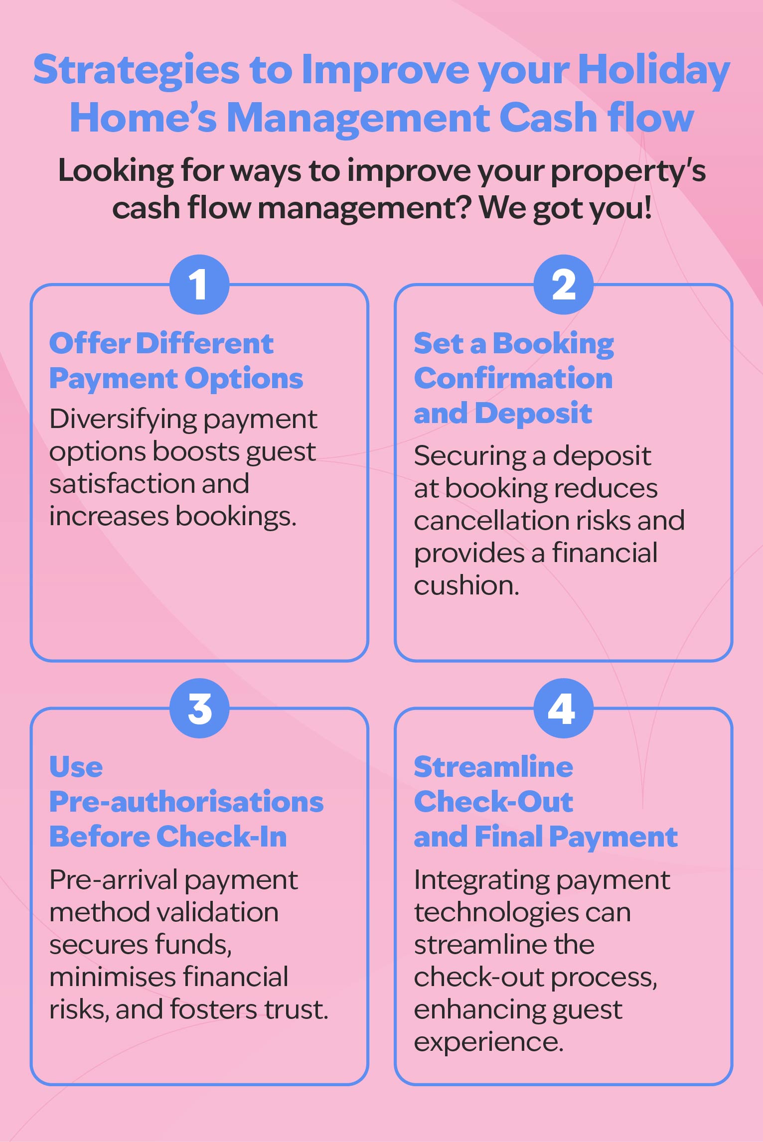 strategies to improve cashflow management infographic