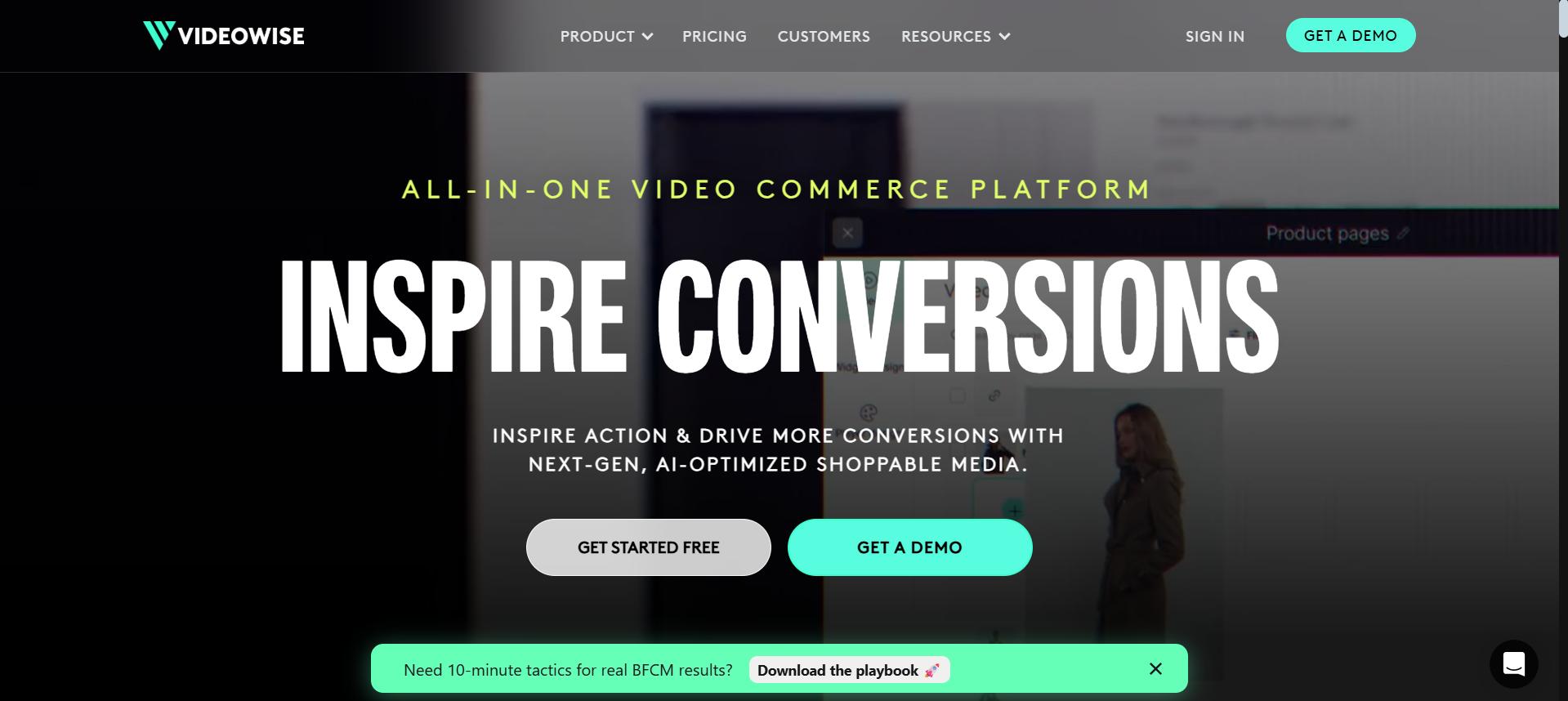 Videowise homepage