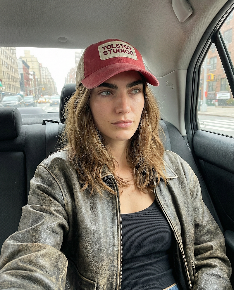 UGC fashion car selfie