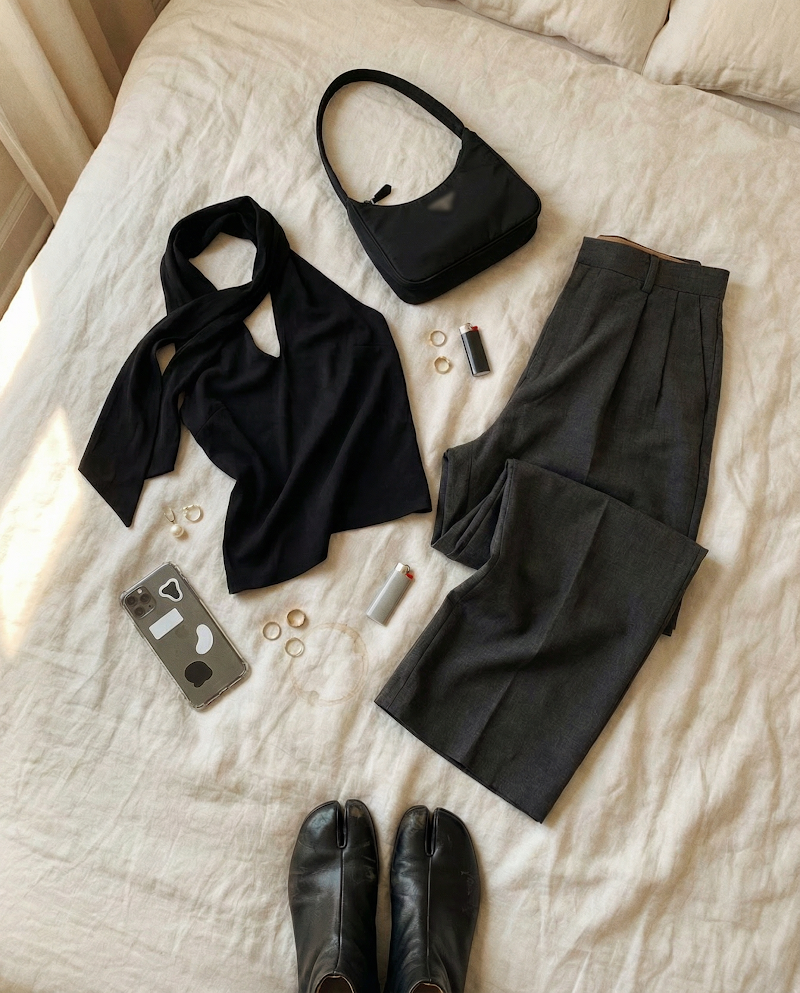 UGC fashion flat lay to on-model