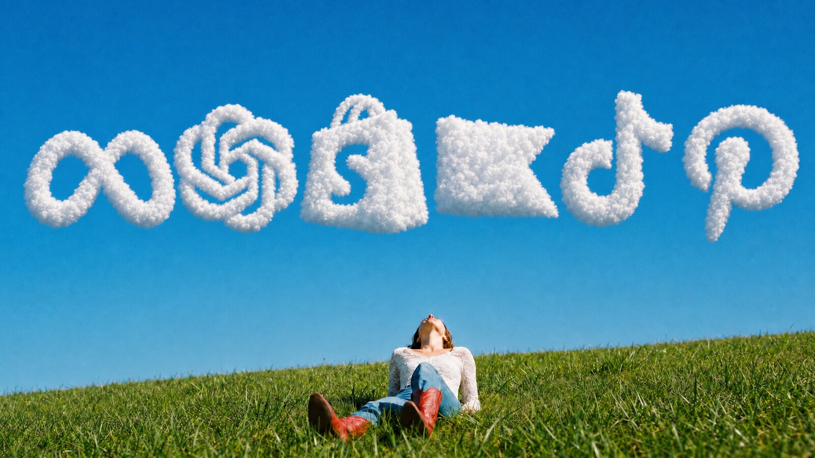 Cloud icons representing AI tools connected by MCP