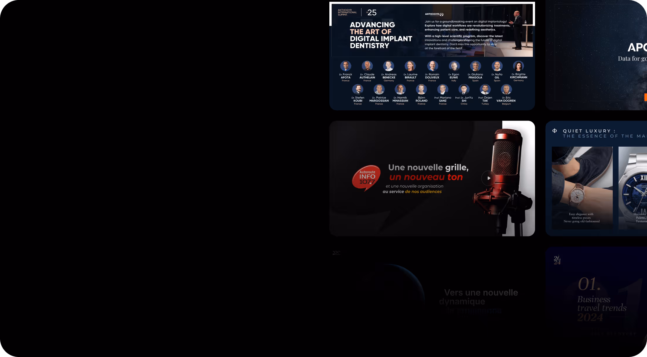 Une nouvelle grille de radio avec un micro rouge et le texte : un nouveau ton au service des audiences.