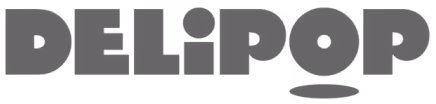 Logo de la marque DELiPOP avec un point stylisé sous le mot.