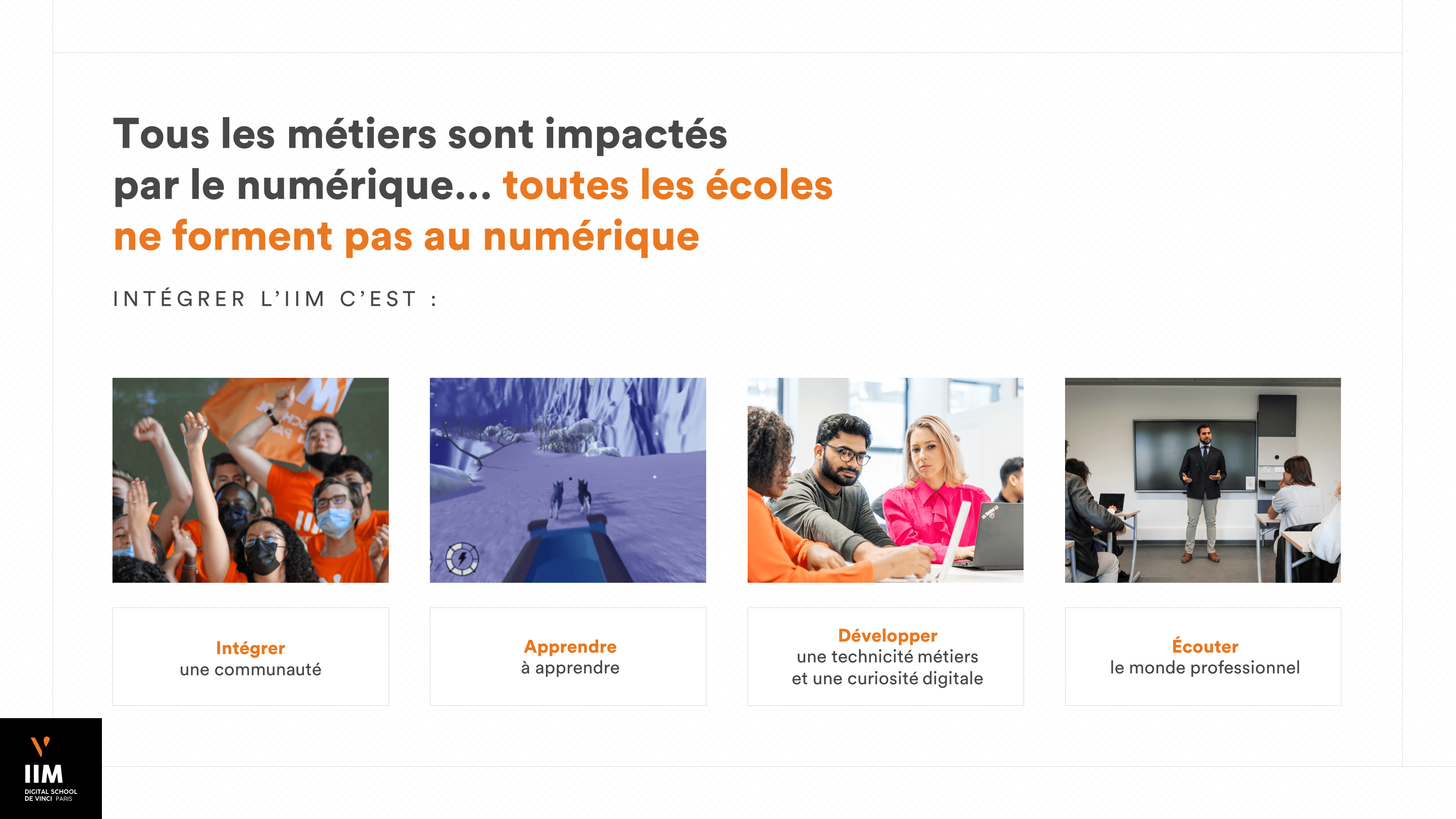 Exemple de slide réalisée par l'Agence PowerPoint Histoires de Slides pour l'IIM