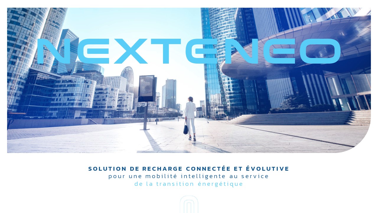 Exemple de slide réalisée par l'agence PowerPoint Histoires de Slides pour la start up Nexteneo - Page de garde