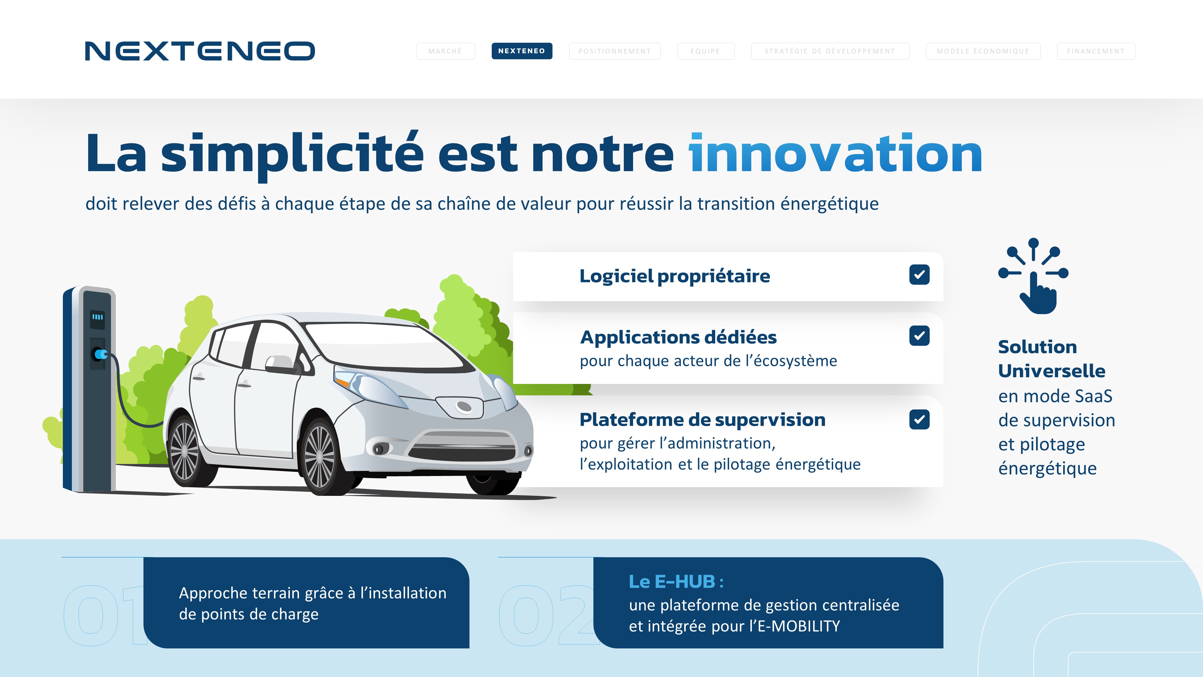 Exemple de slide réalisée par l'agence PowerPoint Histoires de Slides pour la startup Nexteneo - Pitch Deck
