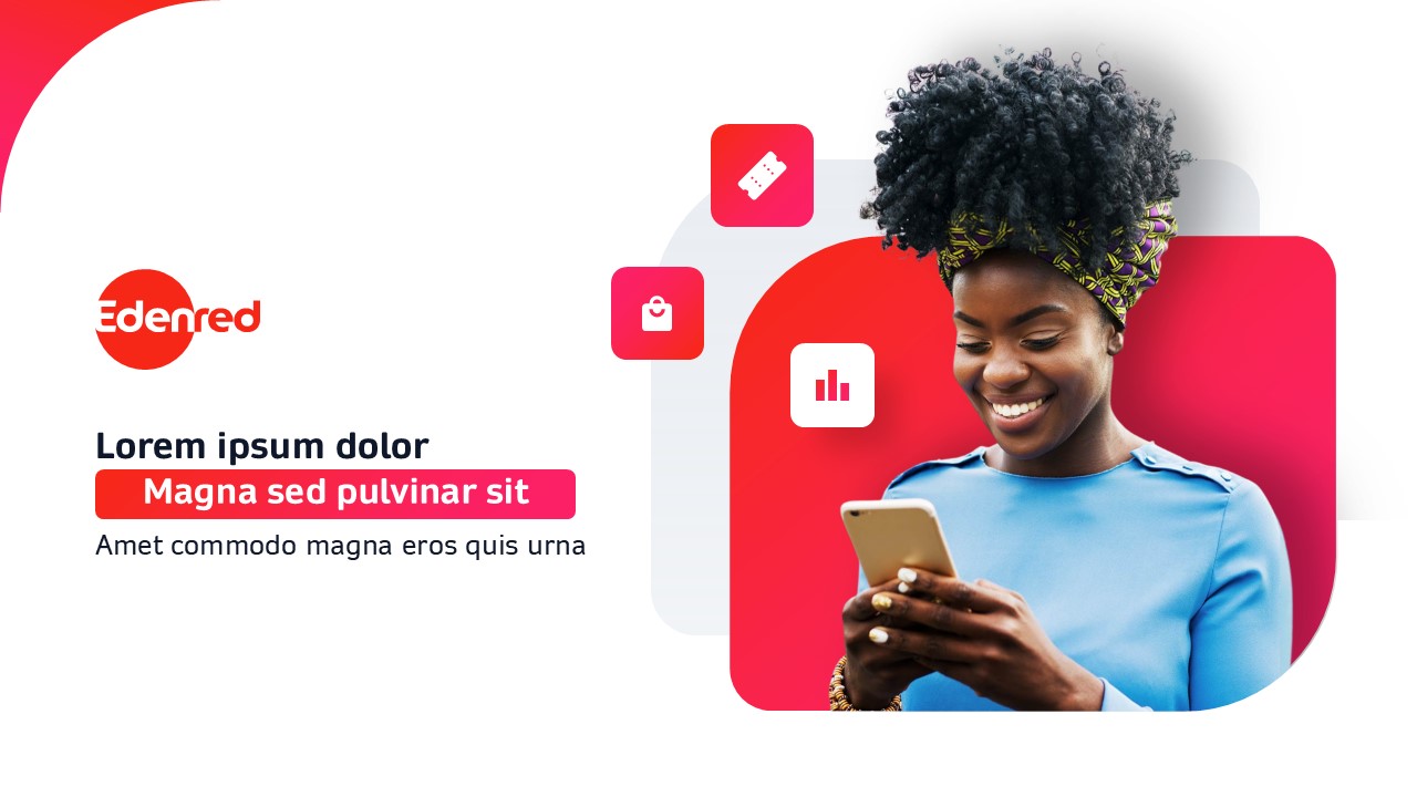 Exemple de diapositive réalisée par l'agence PowerPoint Histoires de Slides pour l'entreprise Edenred