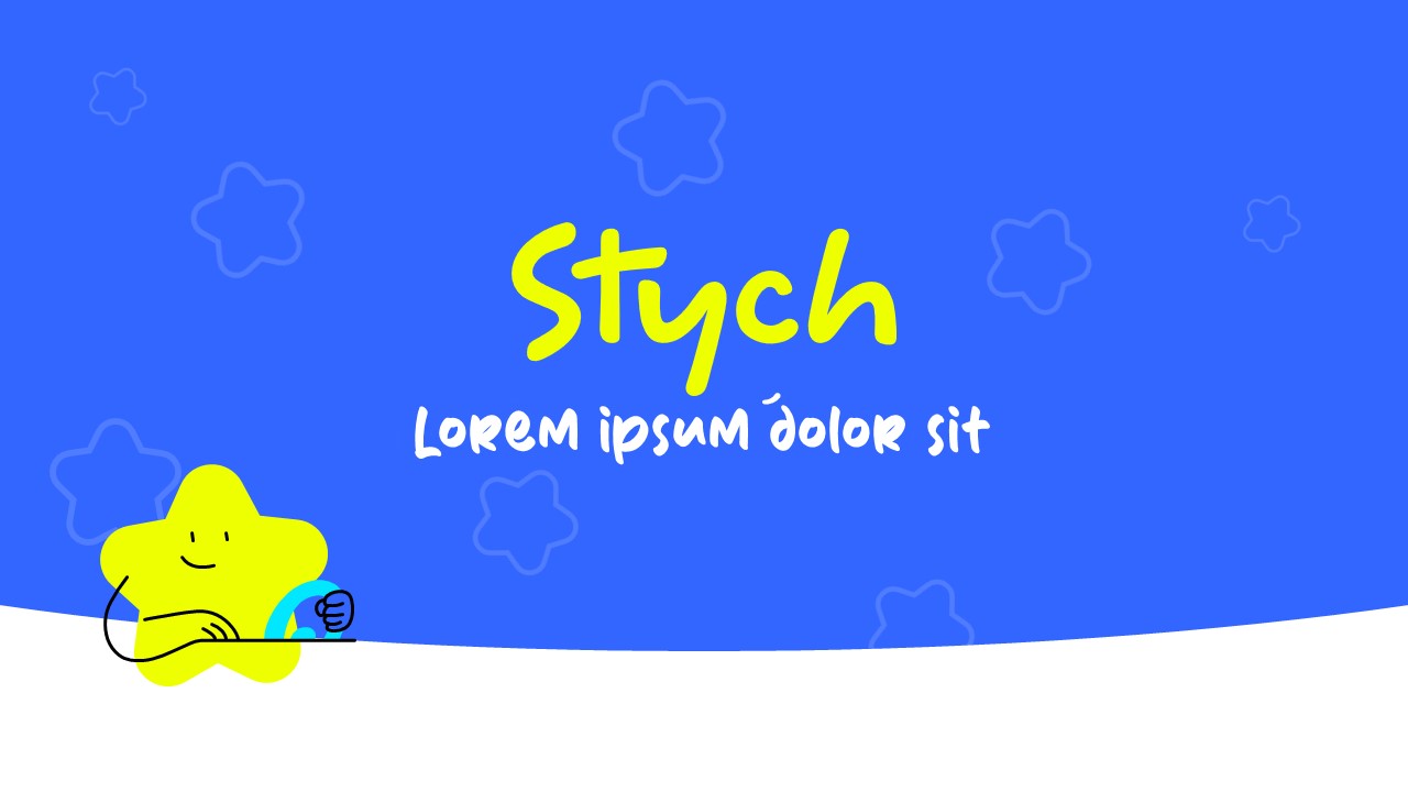 Exemple de diapositive réalisée par l'agence PowerPoint Histoires de Slides pour la sart up Stych