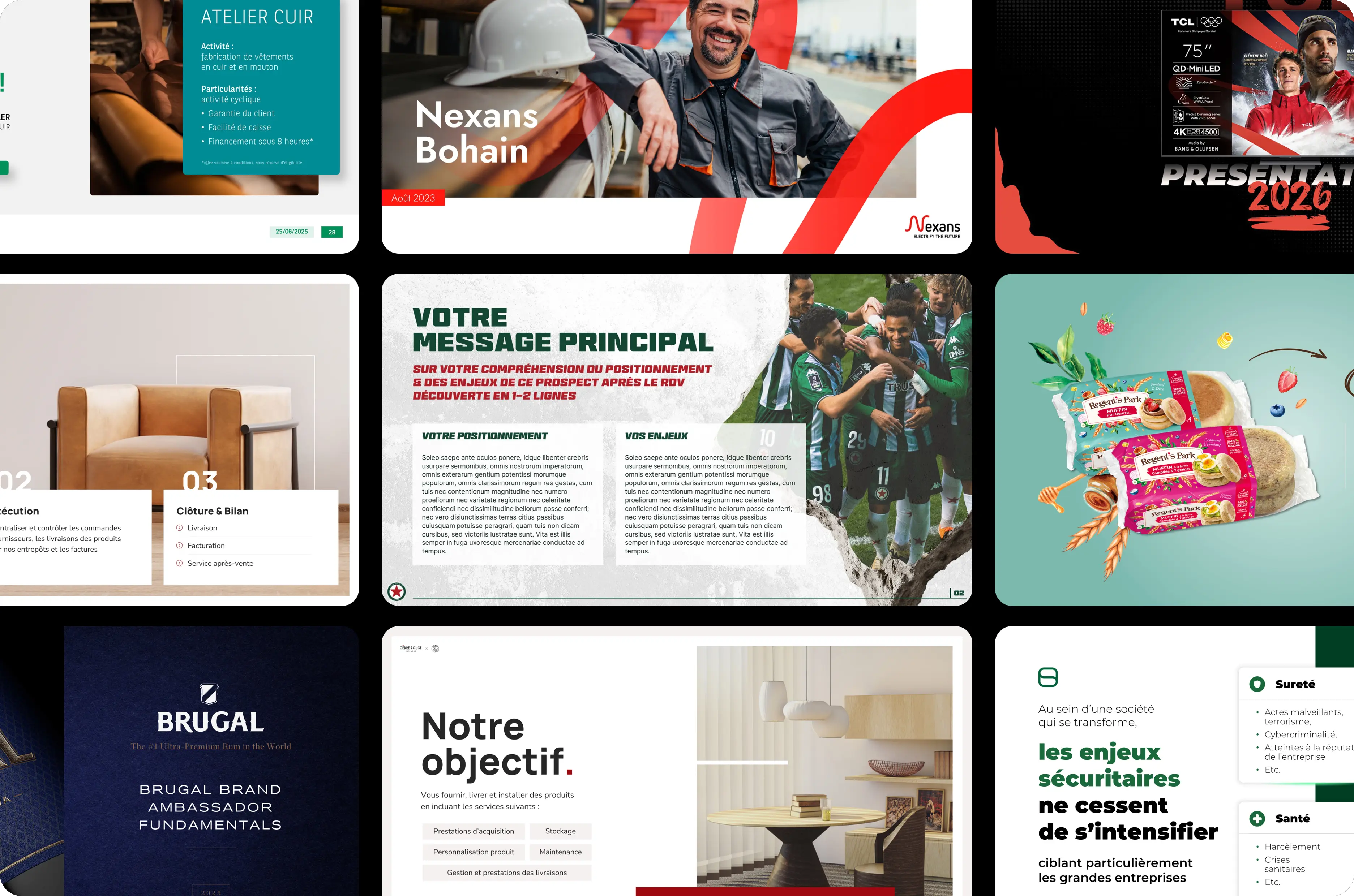 compilation de slides commerciales