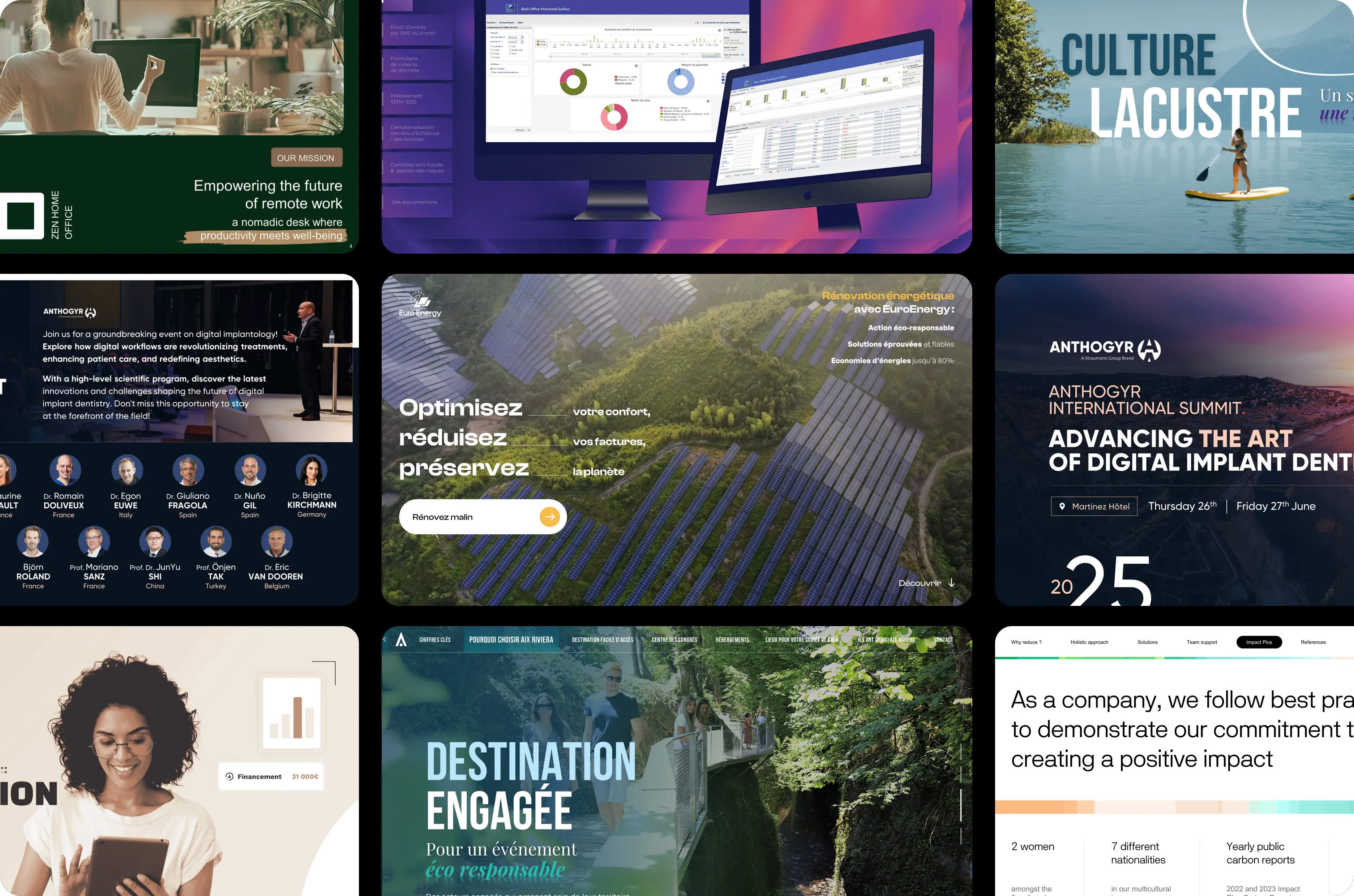 compilation de slides interactives