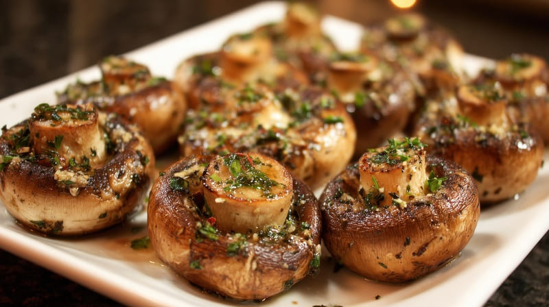 Champignons farcis au fromage à raclette fondant pour une recette originale