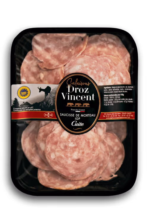 Saucisse de Morteau tranchée cuite
