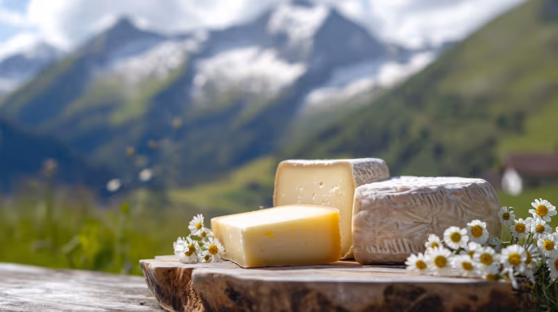 Ingrédients de la fondue savoyarde : Beaufort, Emmental et Gruyère