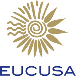 EUCUSA Logo - Illustration einer goldenen Sonne die die vier Elemente darstellt - diese stellen den ganzheitlichen Beratungsansatz von EUCUSA dar