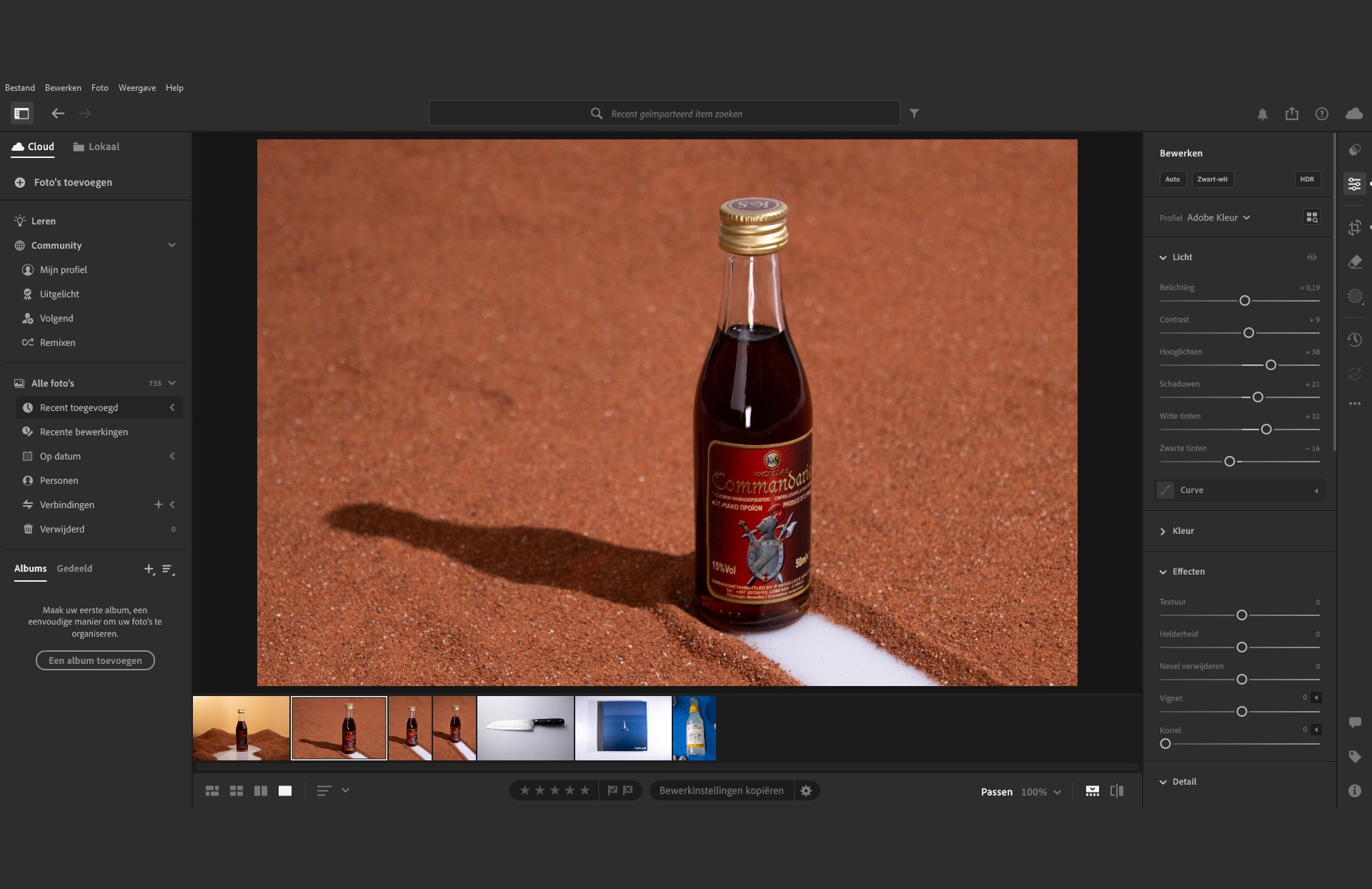 post production foto van lightroom