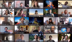 Bevy employees engaging at the Internal Virtual Event