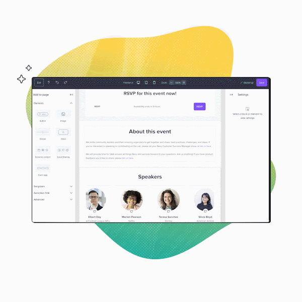 Ultimate Event Page Customization Tool - Bevy