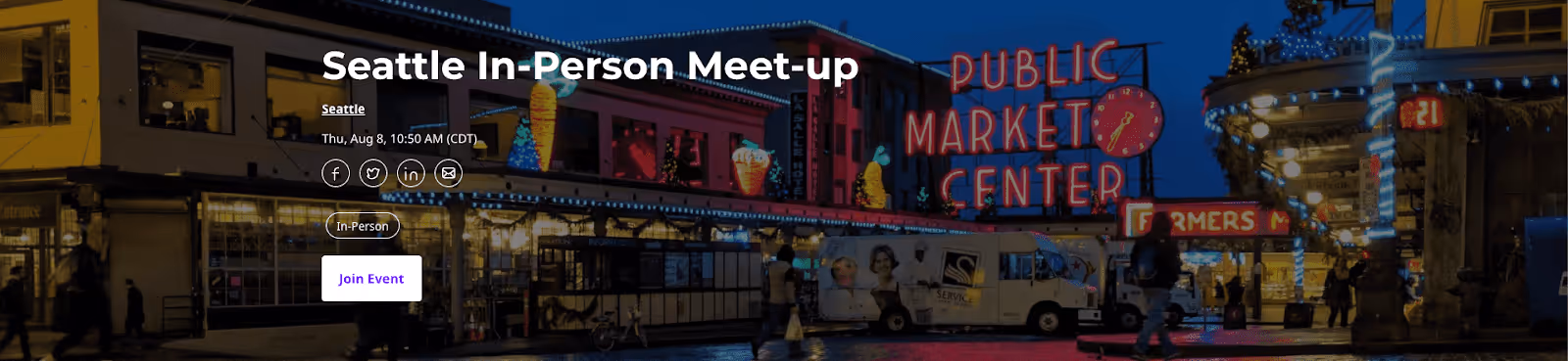 How to add social sharing button to the event page