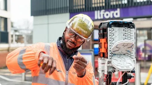 A happy Openreach engineer.