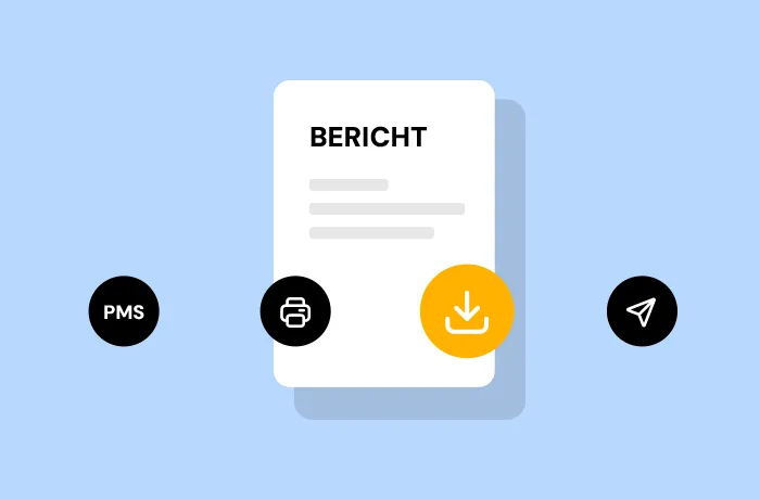 Fertiger Bericht kann gespeichert, gedruckt oder exportiert werden