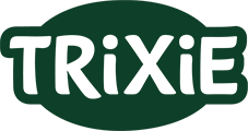 Trixie brand logo in white on a dark green background.