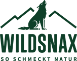 Wildsnax brand logo text in white on a dark green background.