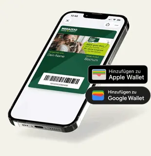 MEGACARD in der Wallet auf dem Handy