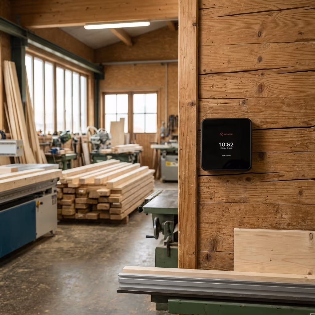 Bild zeigt Referenz-Terminal für die Branchen-Landingpage von Zeitstrom: Handwerker