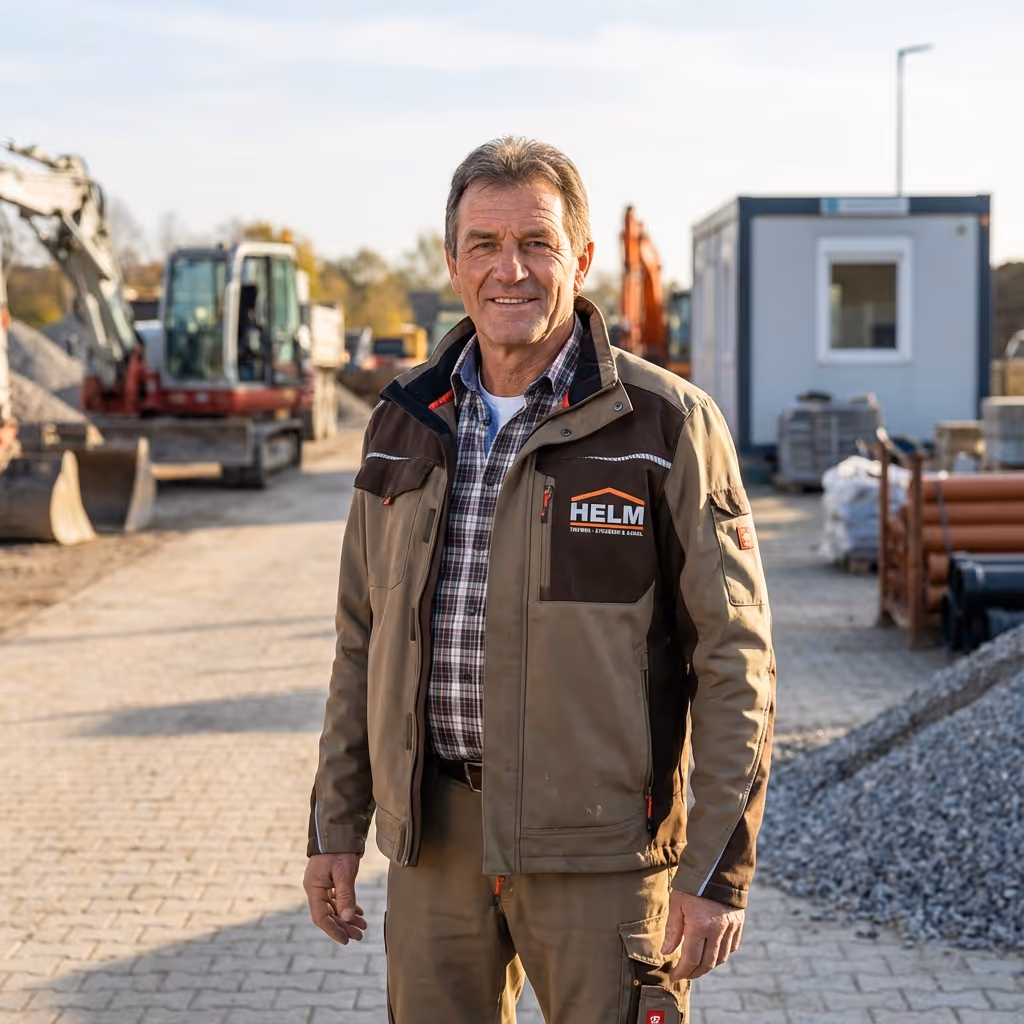 Bild zeigt Referenz-CEO für die Branchen-Landingpage von Zeitstrom: Tiefbauunternehmen