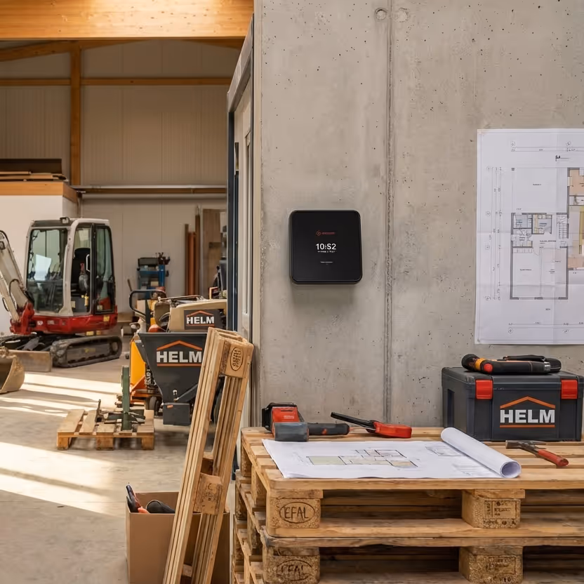 Bild zeigt Referenz-Terminal für die Branchen-Landingpage von Zeitstrom: Tiefbauunternehmen