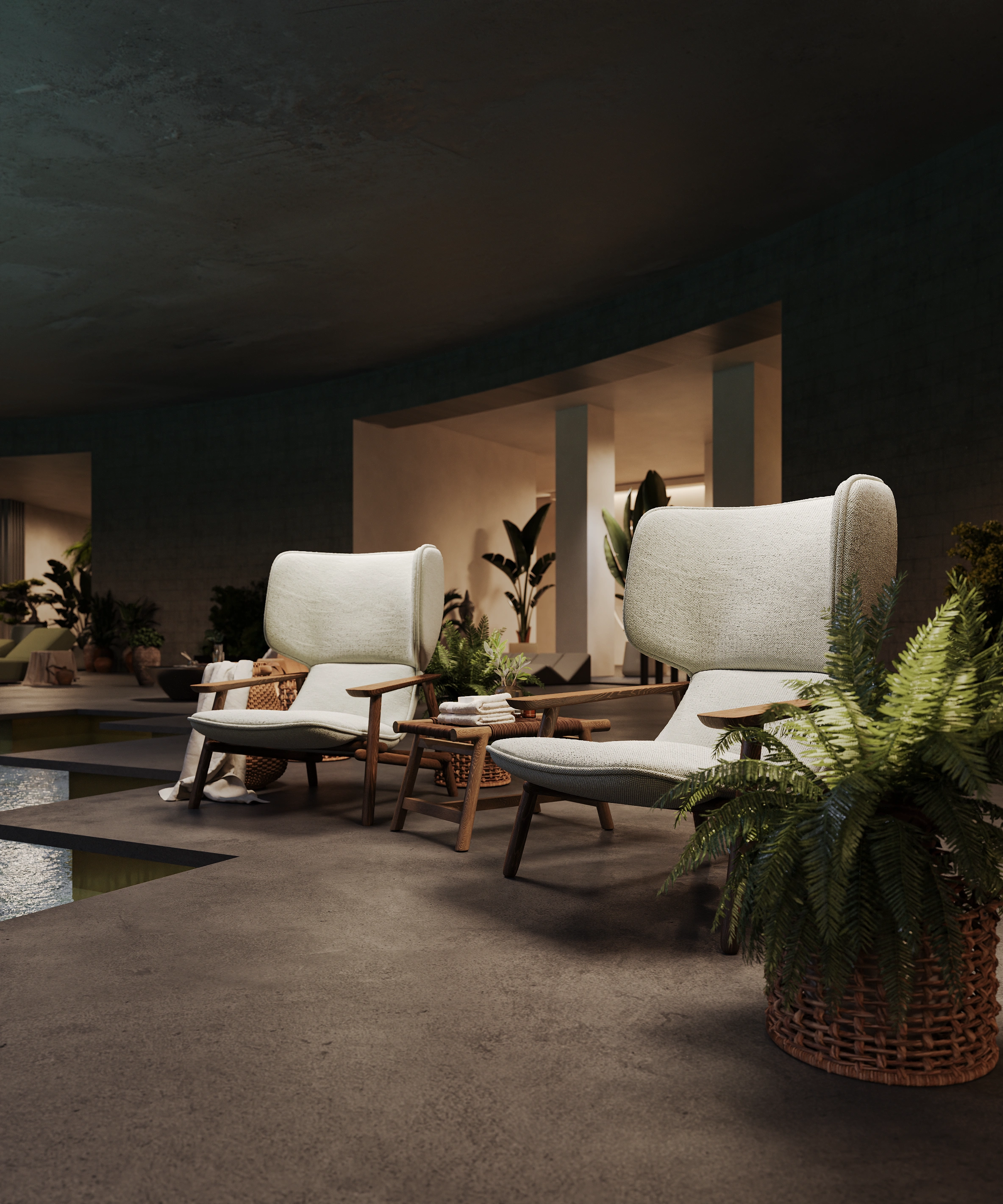 Photorealistic interior 3D visualization of The Ubud project.