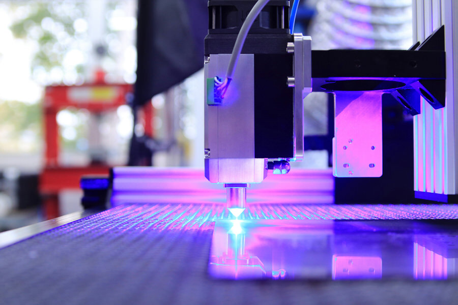 3d Laser Printer in operation