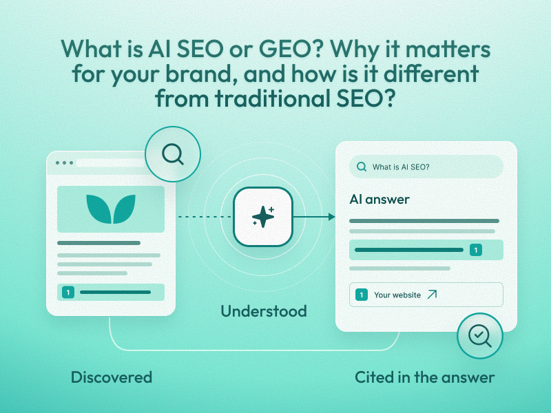 What is AI SEO or GEO? Why it matters for your brand, and how is it different from traditional SEO?