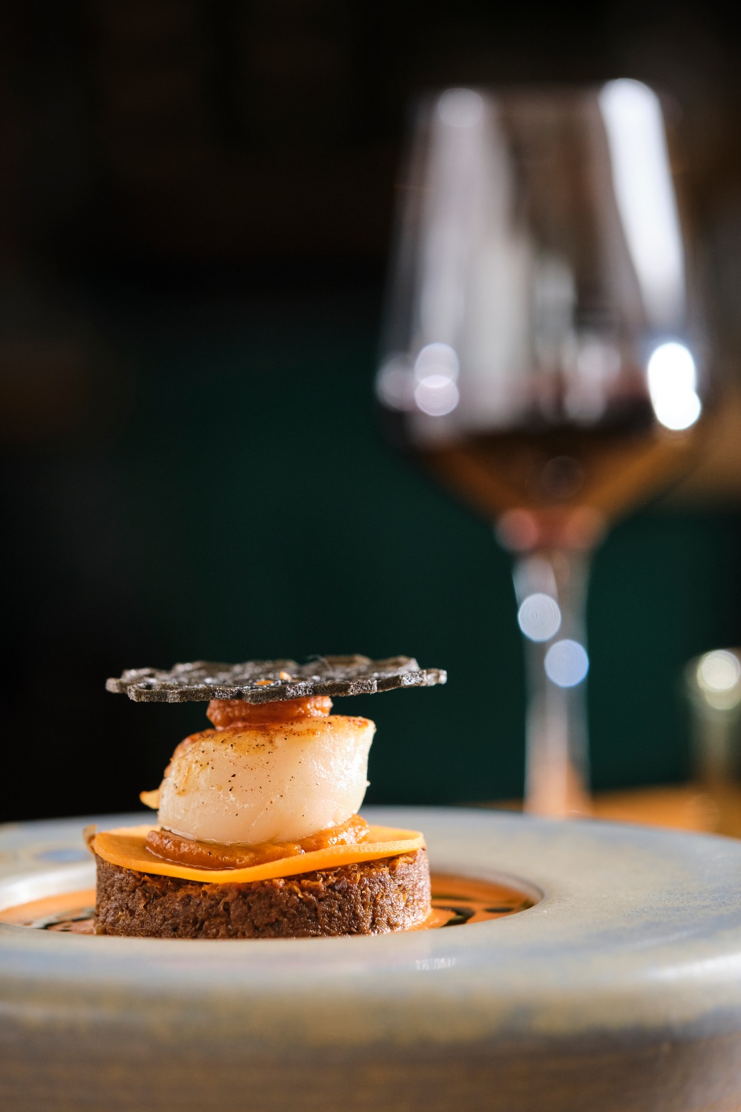 fotografie gerecht met wine pairing. Restaurant PIT in Bernheze Brabant