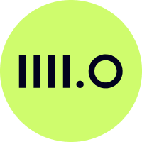 Four Point O's logo mark - four lines, a period, and a circle