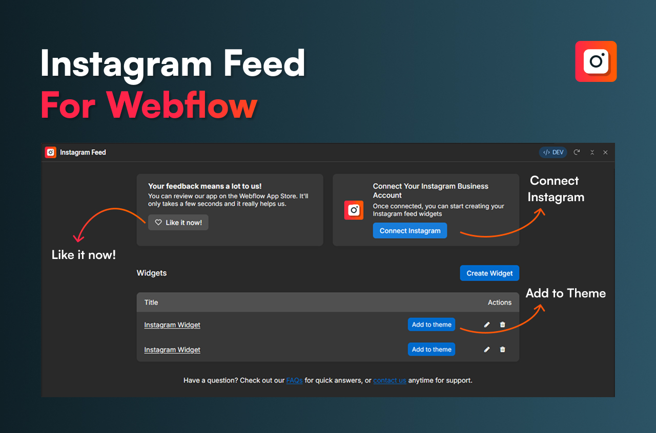 Instagram Feed Connect Box