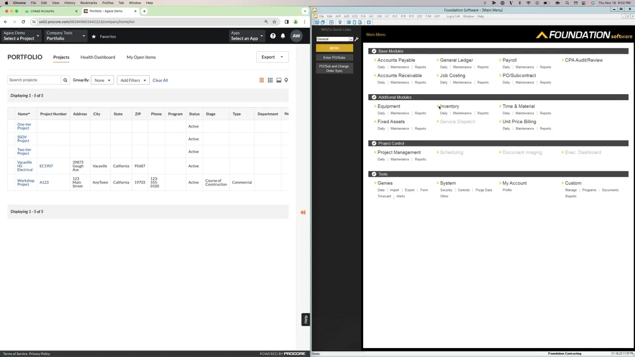 Sync Data between Procore and Foundation