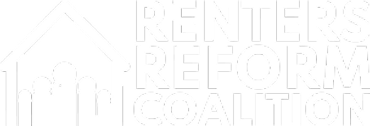 White Renters Reform Coalition logo with a house outline and stylized people inside.