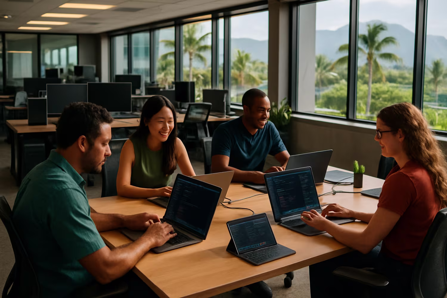 Diverse team optimizing IT processes