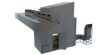 3D model of a ventilation module for inflatable frame building