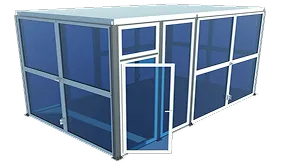 3D model of an office module for inflatable frame building
