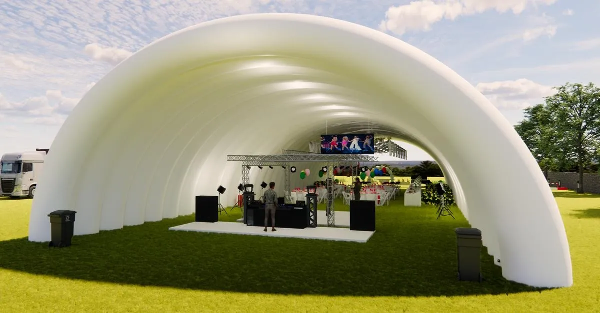 Airwallon inflatable building for exhibitions and outdoor events