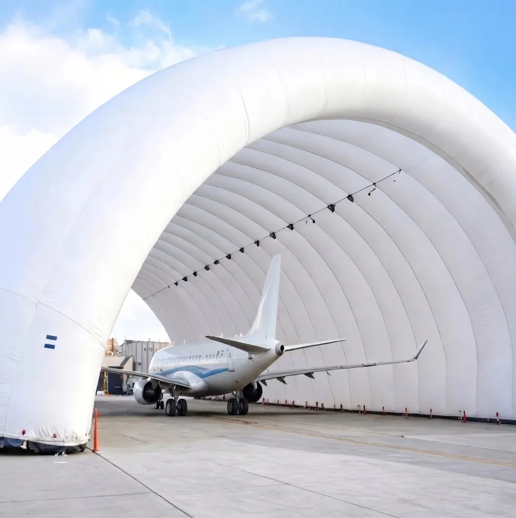 Airwallon pneumatic frame warehouse installed in 3 days — fast-deploy inflatable building without steel frame