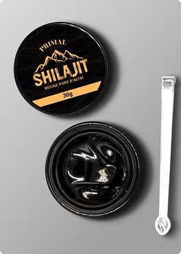 Primal Supplements Shilajit pur – récolté Altaï/Himalaya, 72 % acide fulvique