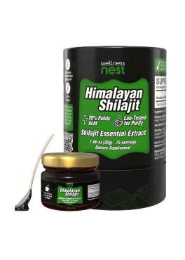 Wellness Nest Shilajit pur – 70‑75 % acide fulvique, format gummies et sticks