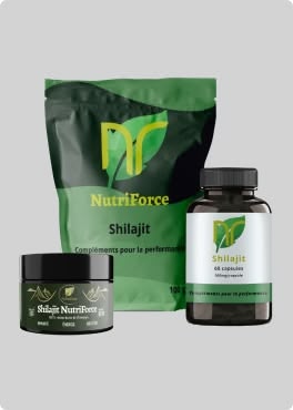 NutriForce gélules Shilajit tibétain – vegan, 55 % acide fulvique