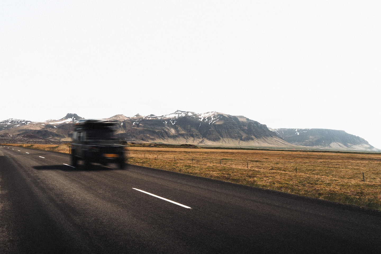 A Land Rover Defender in Iceland