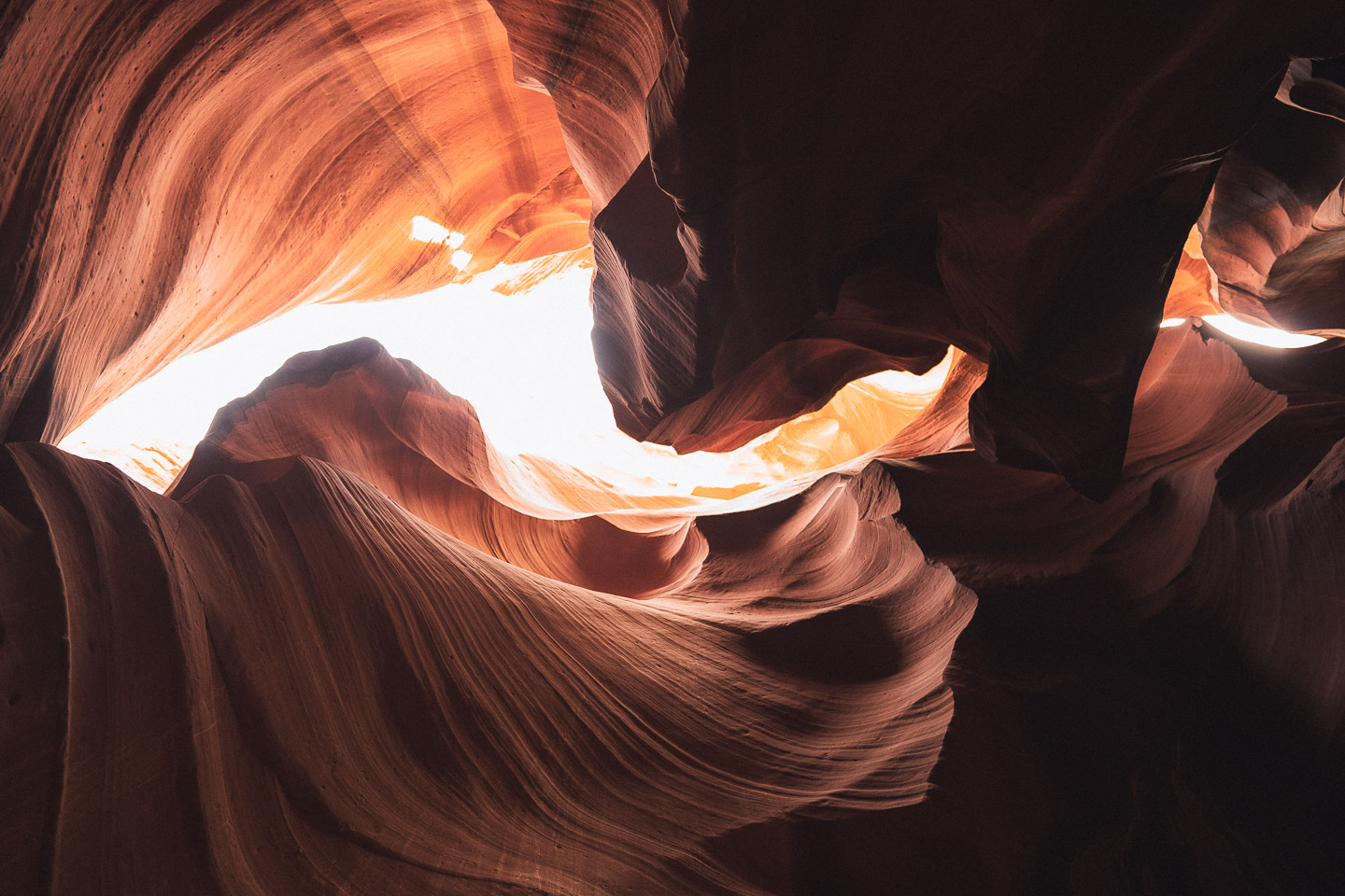 Sunlight coming through Antelope Canyon