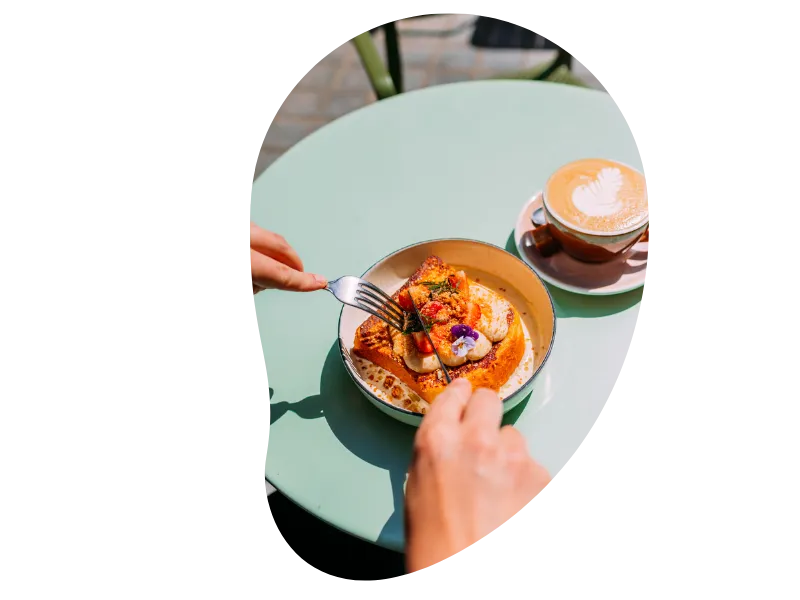 A dish with a coffee